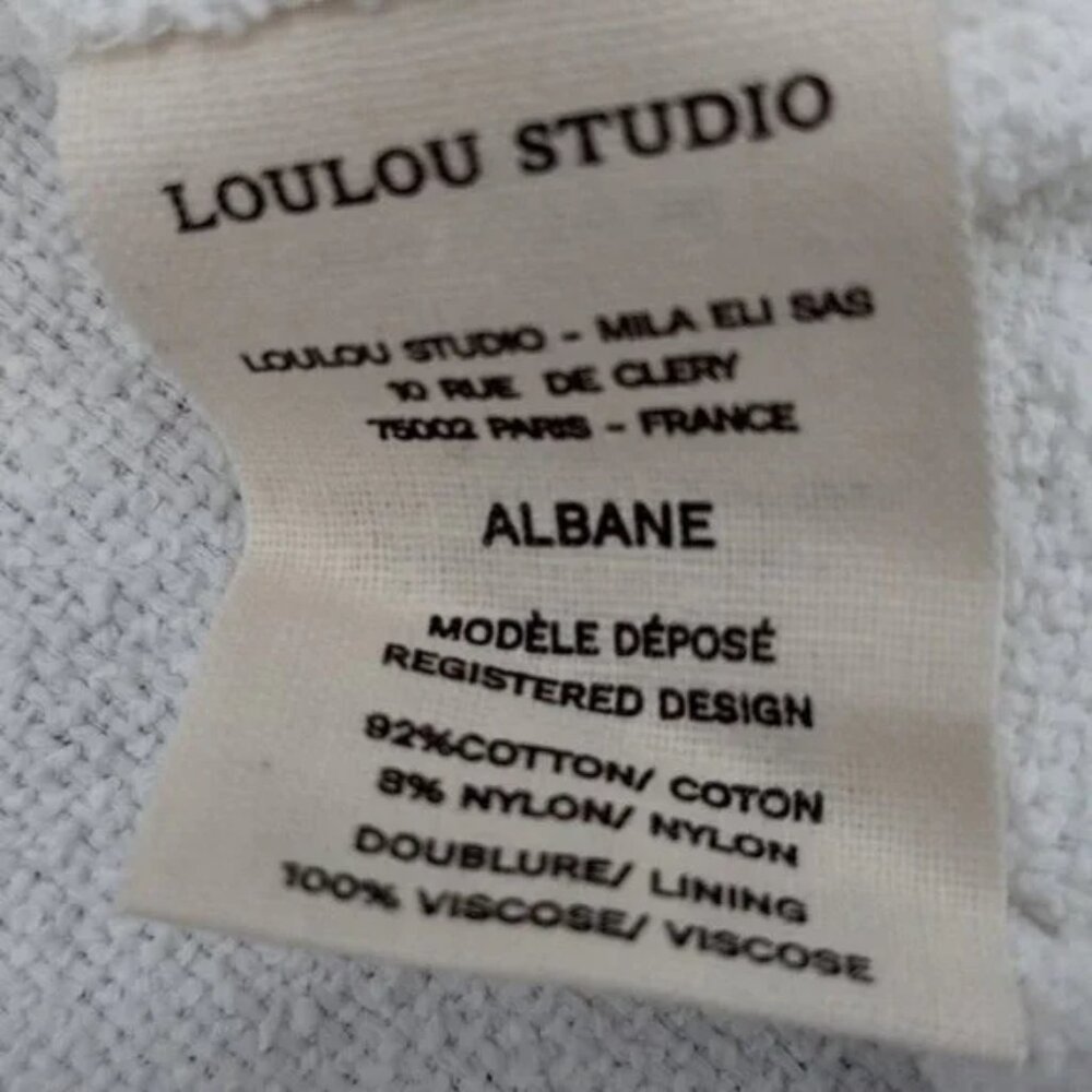 Loulou Studio Ivory Textured Midi Dress - Picture 7 of 9